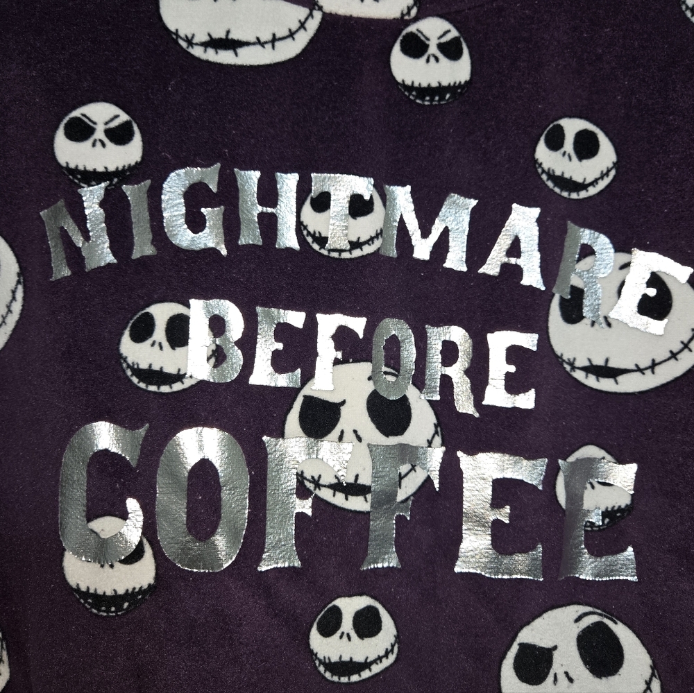 Disney Women's M Purple Nightmare Before Christmas Sleep Shirt Jack Skellington - Picture 2 of 9
